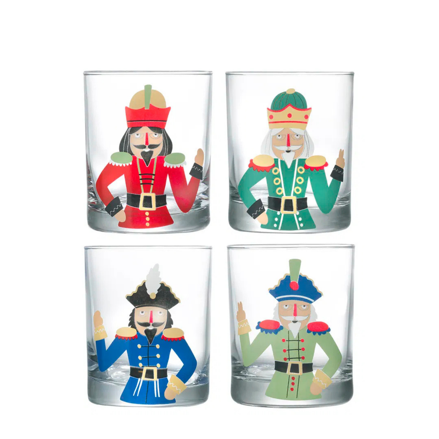 Nutcracker Glass Set – Set of 4