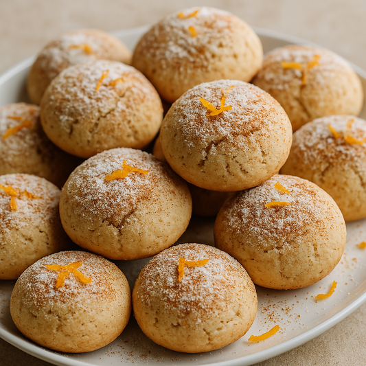 Mahleb Cookies with Orange Zest & Cinnamon