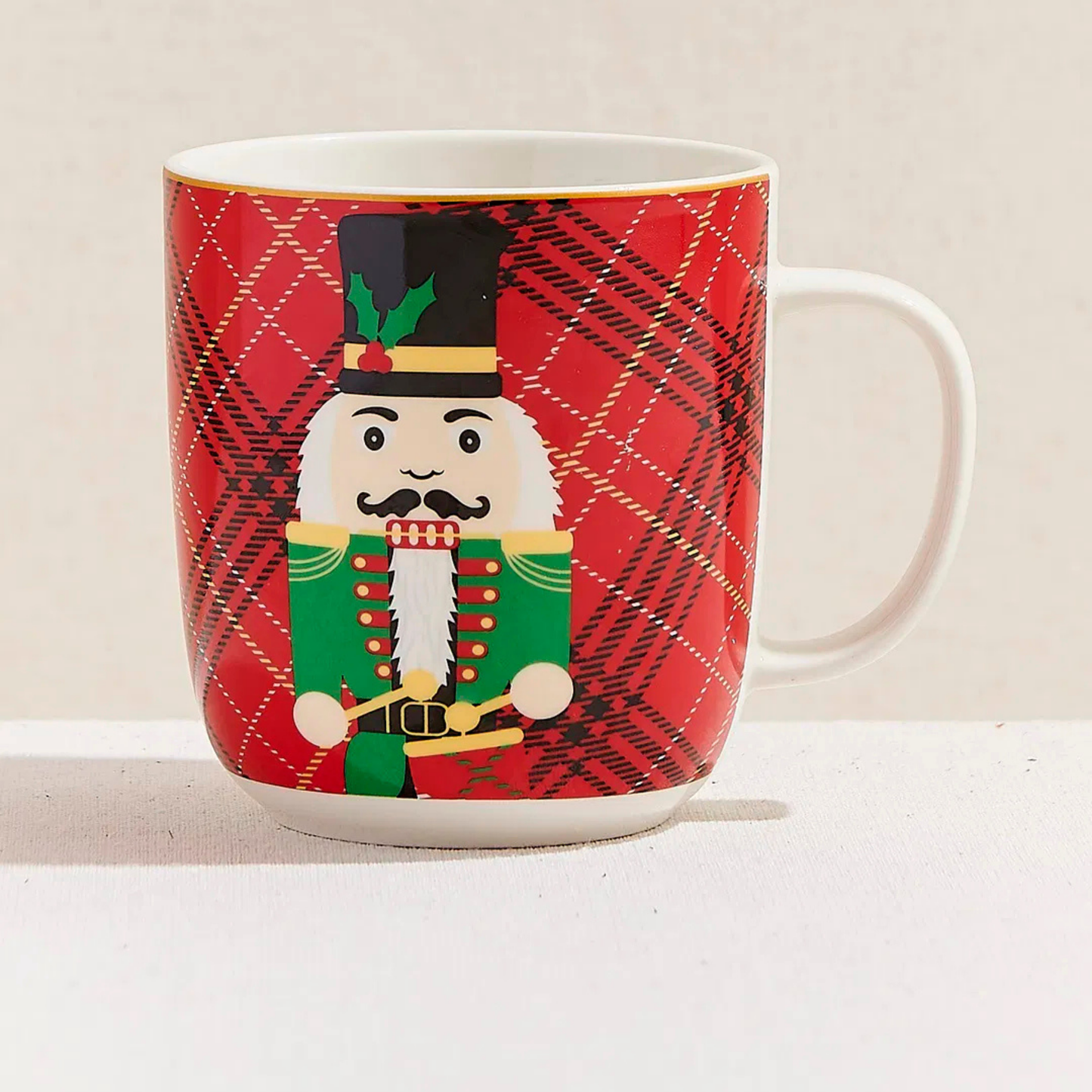 Nutcracker Porcelain Mug – Red