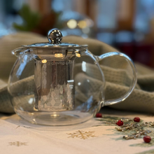 Elegant 500 ml glass teapot with stainless-steel infuser – Bergamos by BRY Foods