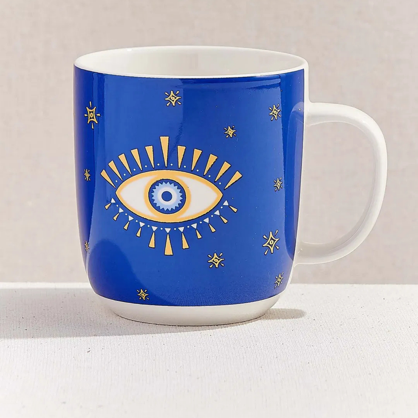 Midnight Charm Porcelain Mug – Navy Blue