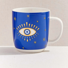 Midnight Charm Porcelain Mug – Navy Blue
